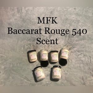 Six 8oz Baccarat Rouge 540 Scent Candles